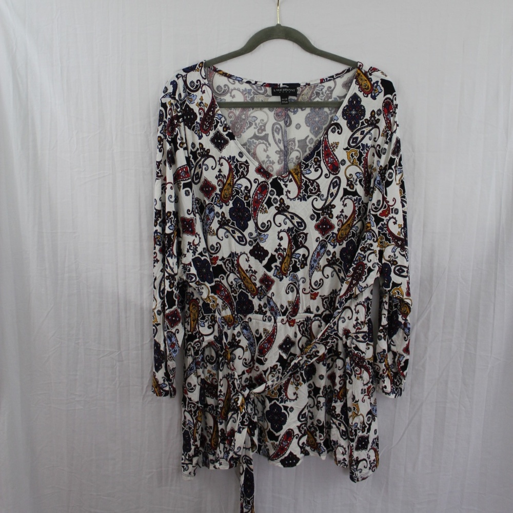 Lane Bryant Long Sleeve Paisley Top 26/28